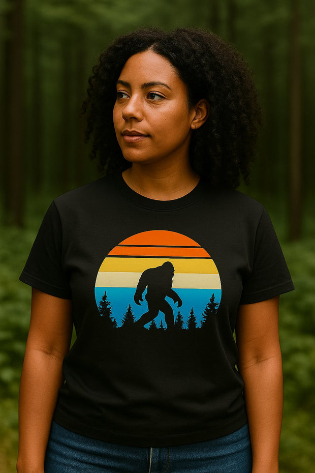 Unisex Bigfoot Forest Sunset T-Shirt